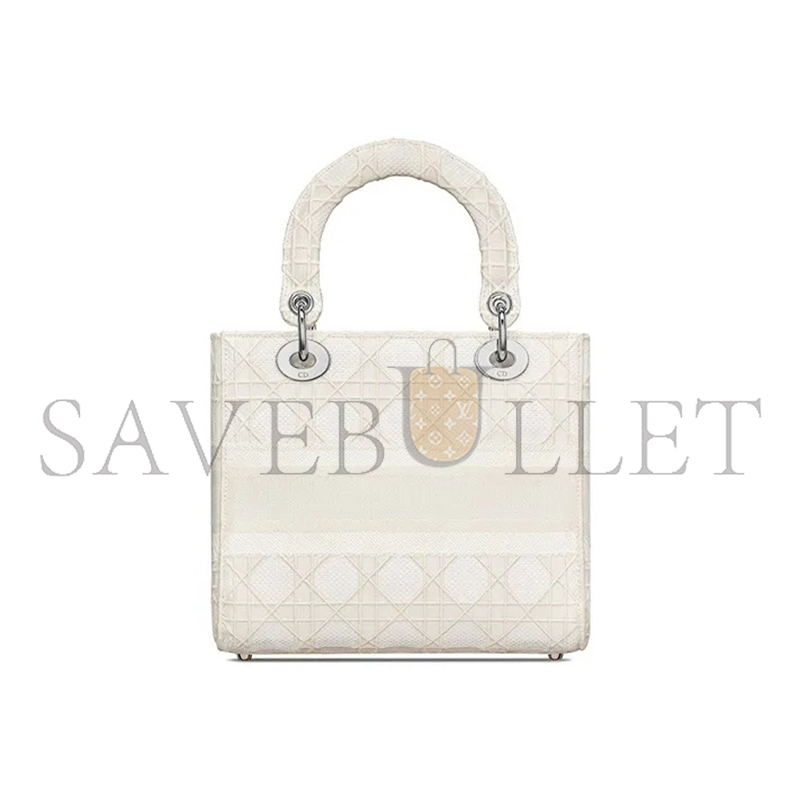 DIOR MEDIUM LADY D-LITE BAG M0565PREY-M879 (24*20*11cm)